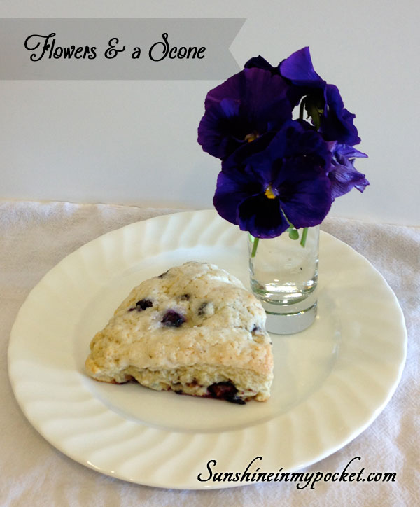 flowers-and-a-scone