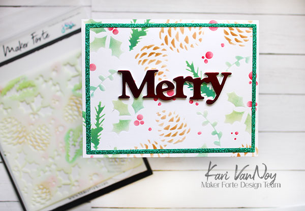 SUNSHINE-merry-pinecone-card-with-stencil