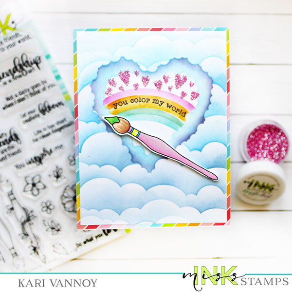 Foiling with Stamps and Stencils Using Clear Embossing Powder 