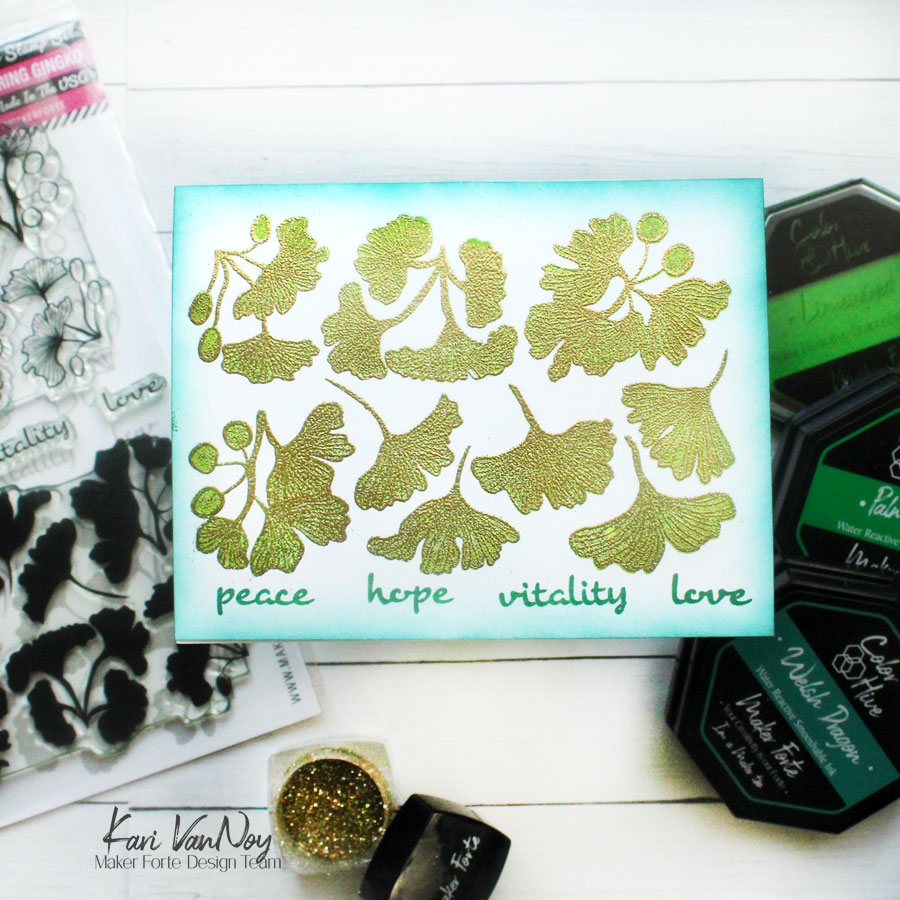 Layering-Gingko-stamp-set-with-supplies-Kari-V