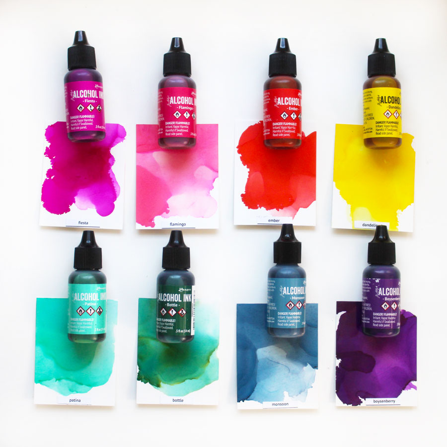 Large Alcohol Ink Swatches