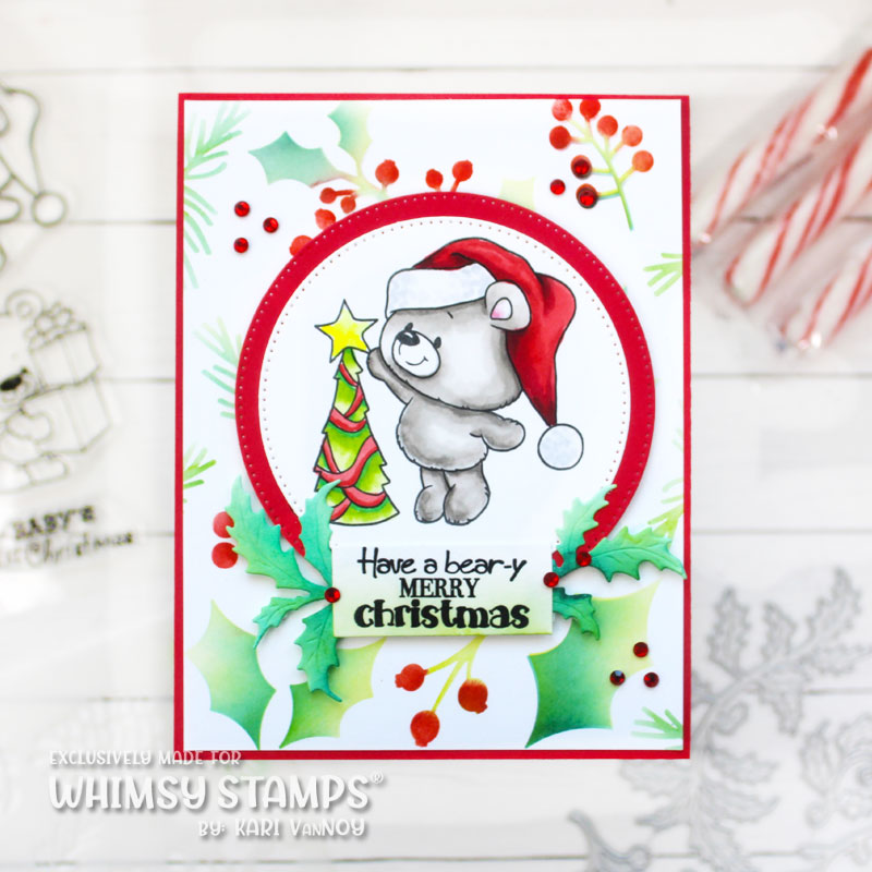 Kari-V-Teddy-bear-Christmas-Eve-Christmas-Branch-die-set-Jollly-Holly-stencil-1
